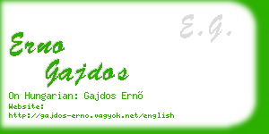 erno gajdos business card